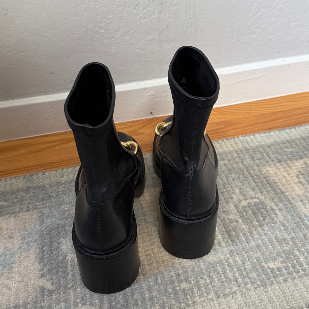 COACH Kenna Leather Pull On Bootie with Chain Detail - Size 9.5 - Picture 6 of 7